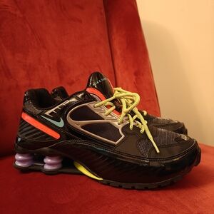 Nike Women's Shox Black with Neon and Purple Accents
